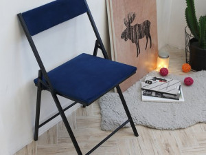 Noble Velvet Folding Chair 3D Модель