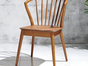 Balcony wooden dining table design chair 3D Model