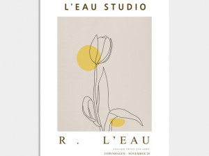 Contemporary Geometric Interior Framed Poster 3D Model