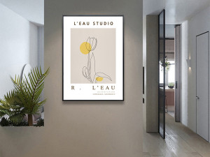 Contemporary Geometric Interior Framed Poster 3D Model