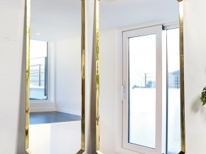 Octagonal gold full body mirror 3D 모델