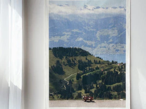 Póster em tecido - Suíça Modelo 3D