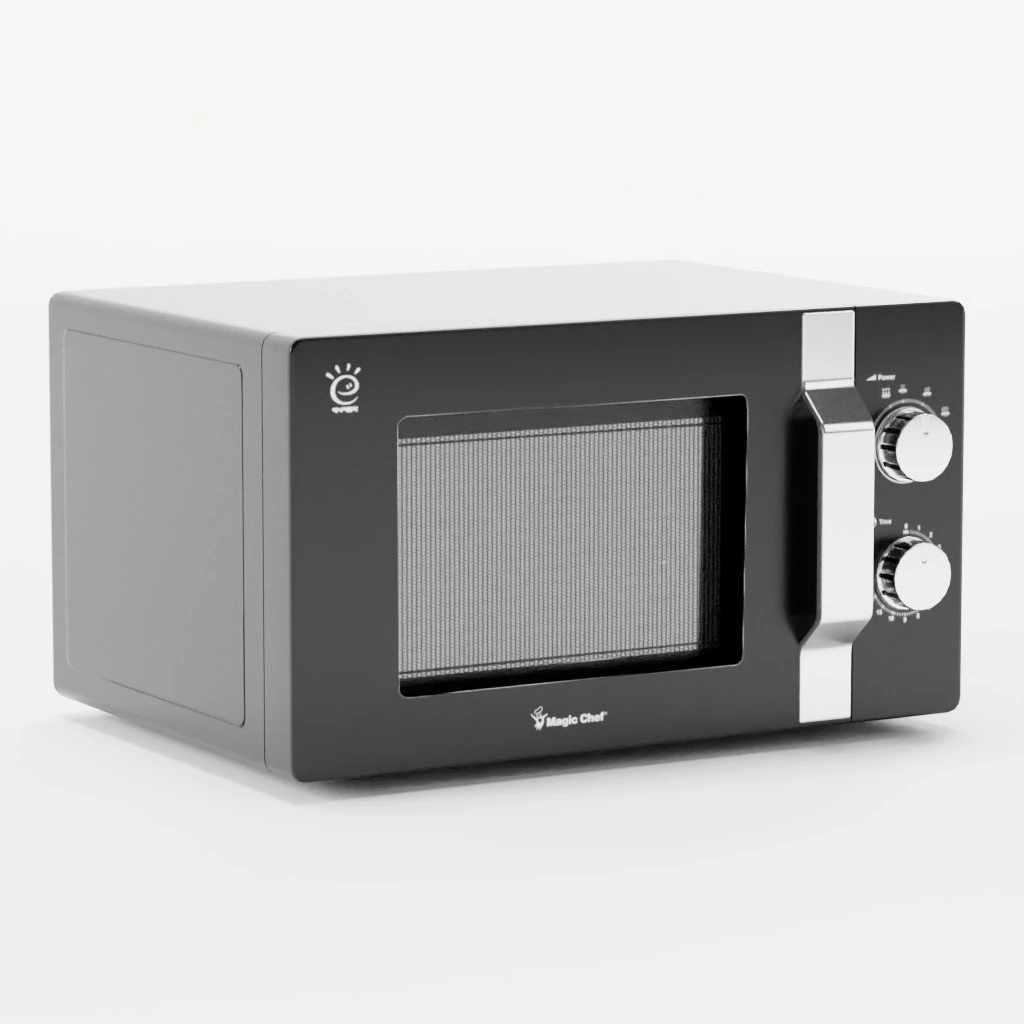 Dial Type Microwave Oven 3D Model .c4d .max .obj .3ds .fbx .stl .blend 