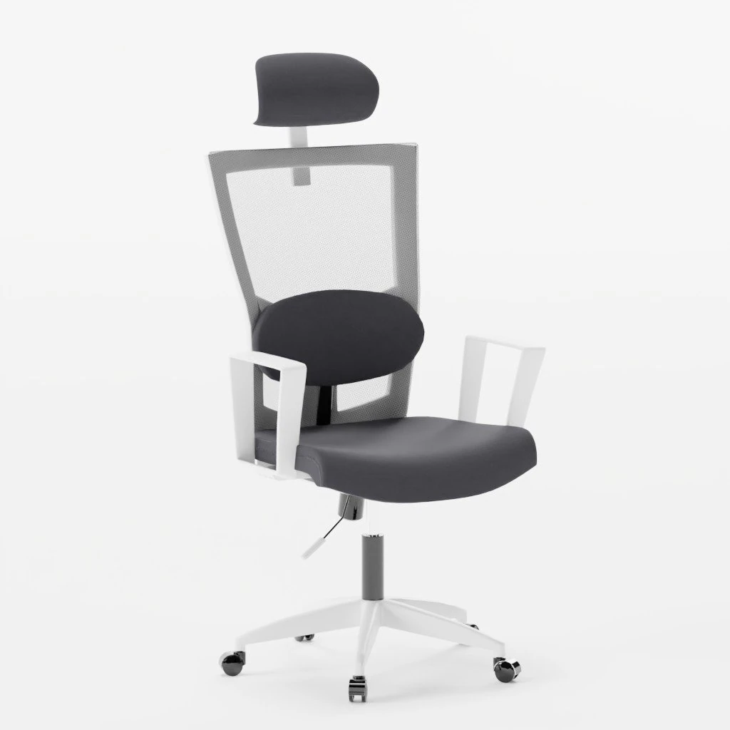 Office Desk Computer Chair 3D Model .c4d .max .obj .3ds .fbx .stl .blend 