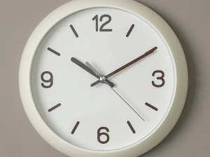 White Dome Round Noiseless Wall Clock 3D Model