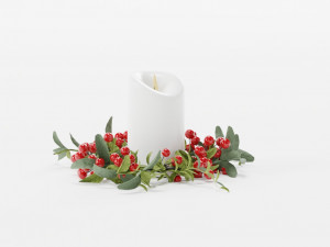 Candling Wreath Yukari Berry Fruit 3D Model