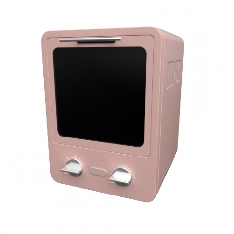Oven Toaster Pink 3Dモデル .c4d .max .obj .3ds .fbx .stl .blend 