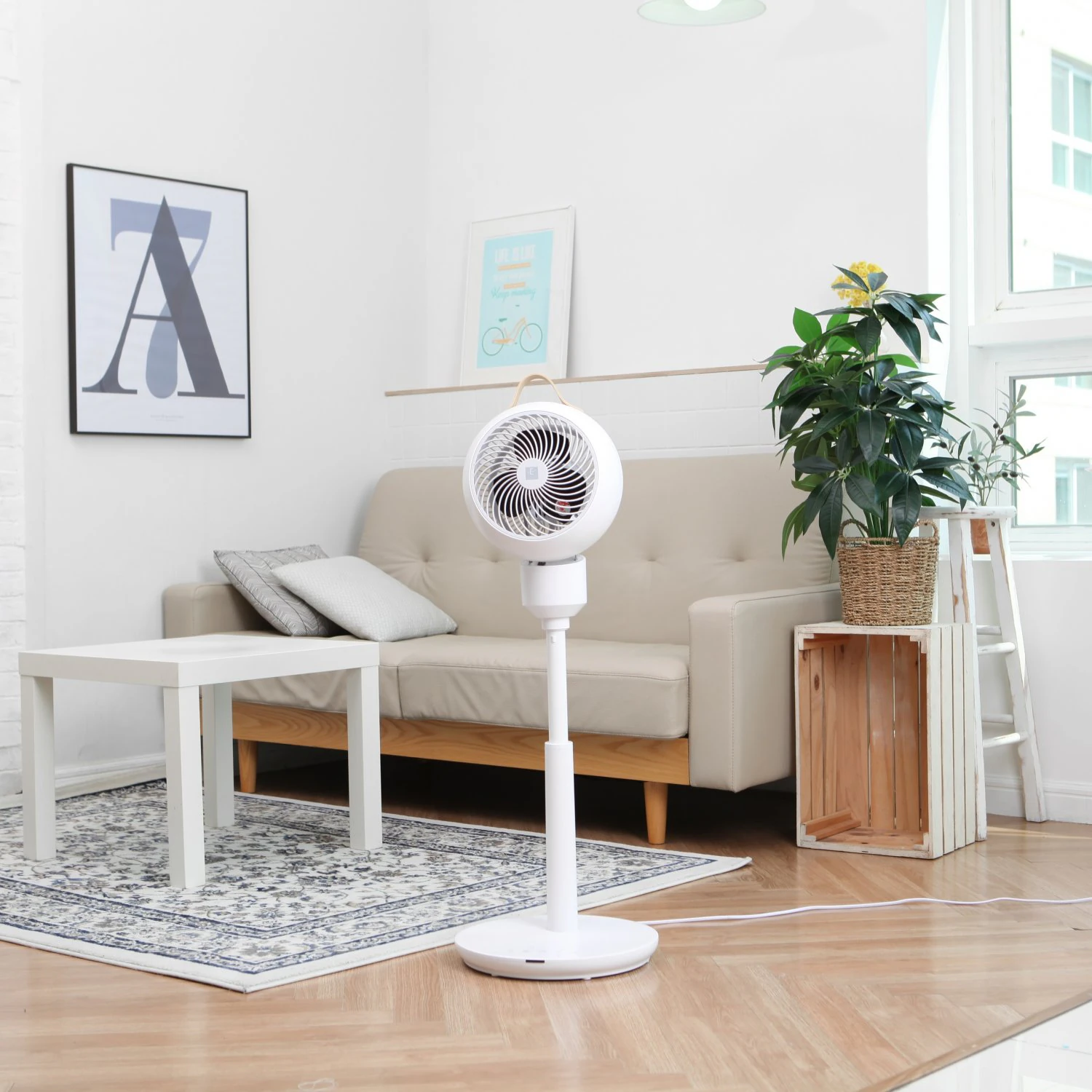 360 degree rotating stand air circulator 3D Model .c4d .max .obj .3ds .fbx .stl .blend