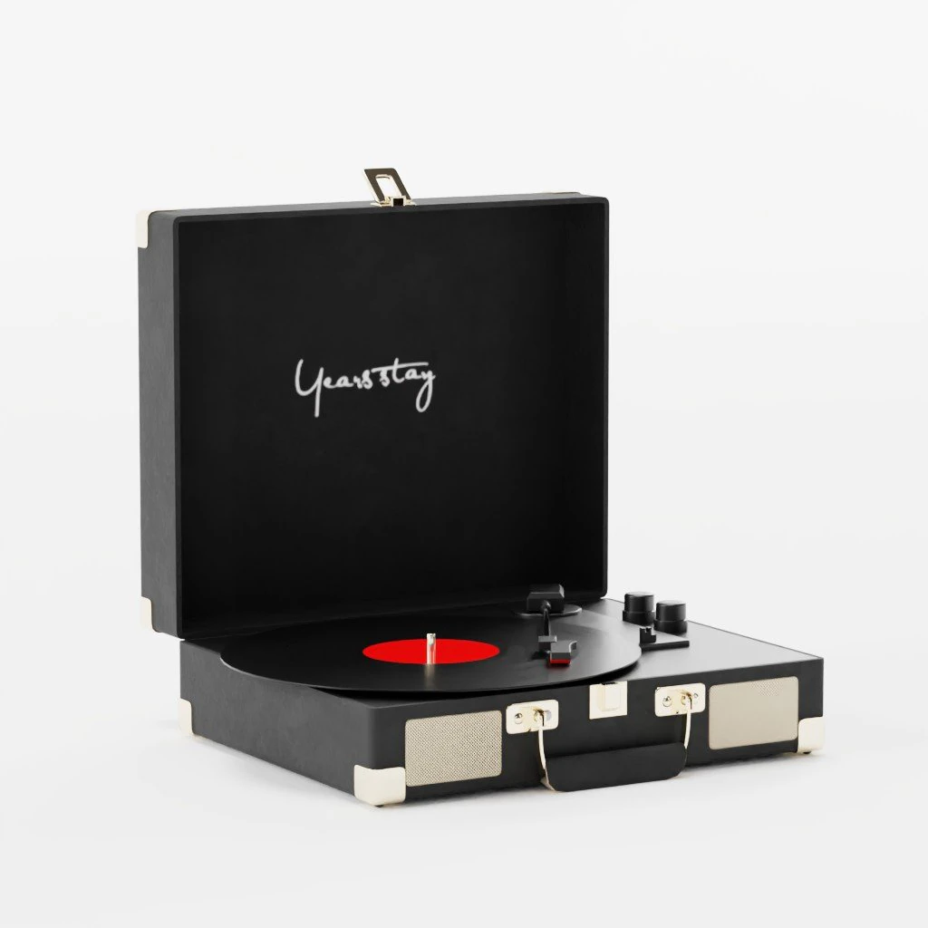 Bluetooth record turntable LP player 3D Model .c4d .max .obj .3ds .fbx .stl .blend 