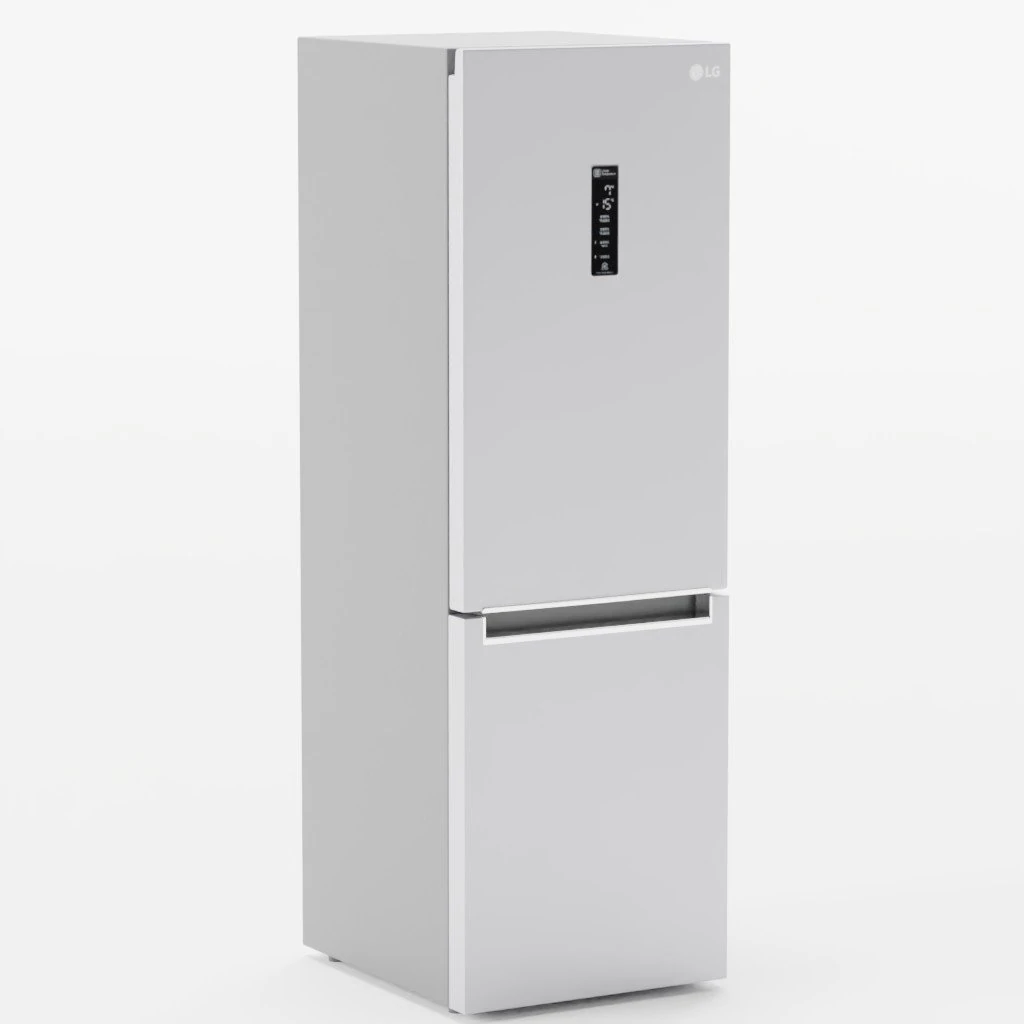 LG European Slim Design Modern Edge Refrigerator 3D Model .c4d .max .obj .3ds .fbx .stl .blend