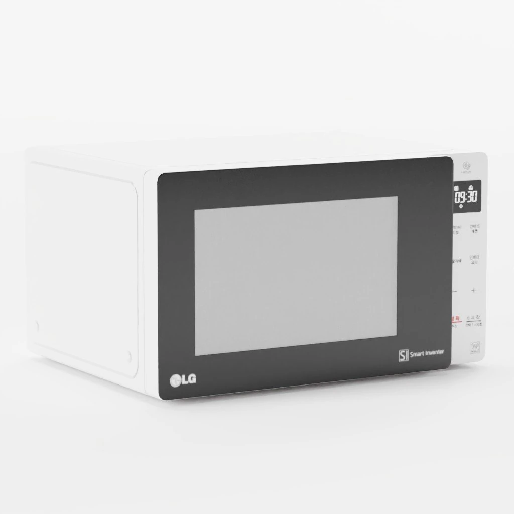 LG Microwave Oven MW23GD 3D Model .c4d .max .obj .3ds .fbx .stl .blend 