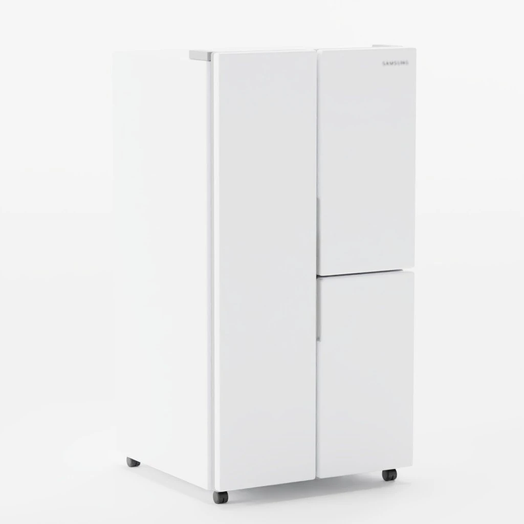 Official Partner Double Door Refrigerator RS84T5071WW 3D Model .c4d .max .obj .3ds .fbx .stl .blend 