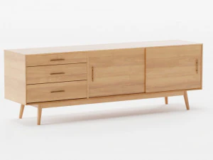 Медиа-консоль Mid Century 3D Модель