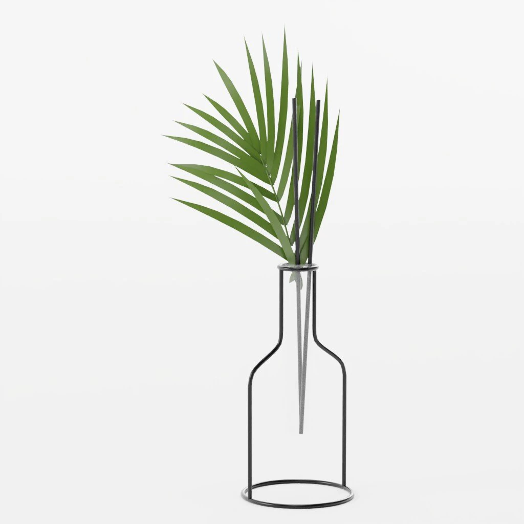 Metal wire vase black 3D Model .c4d .max .obj .3ds .fbx .stl .blend 