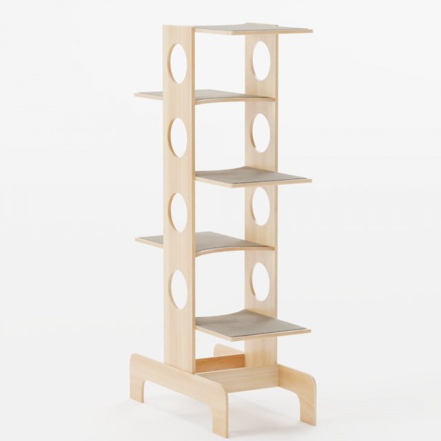 Wooden cat towers 3D 모델 .c4d .max .obj .3ds .fbx .stl .blend 