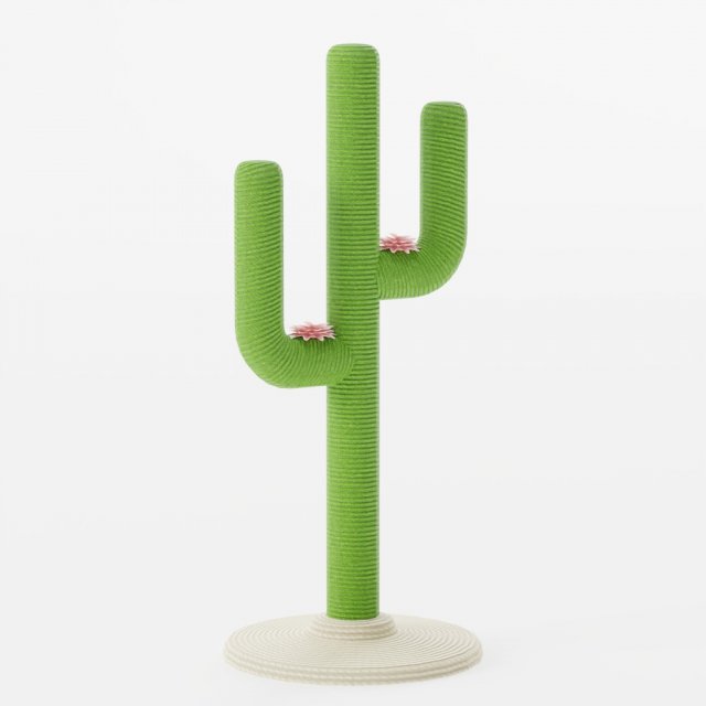 Pet cat stand cactus scratcher 3D मॉडल .c4d .max .obj .3ds .fbx .stl .blend 