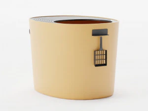 Toaleta dla kota z górnymi drzwiami, zapobiegająca pustynnieniu Model 3D