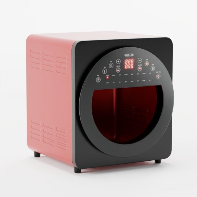Didio Lab Double Heating Stainless Air Fryer 14L 3D Model .c4d .max .obj .3ds .fbx .stl .blend 