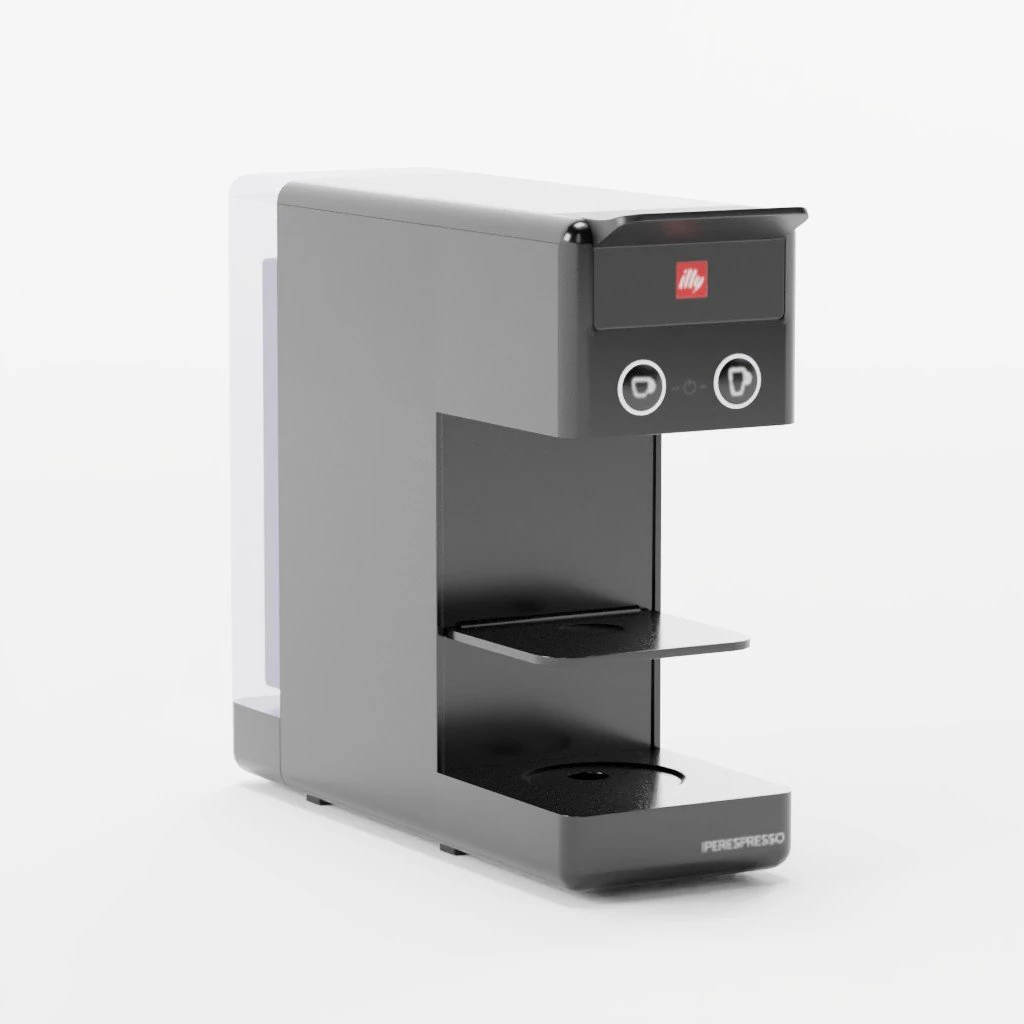 Illy Y33 Capsule Coffee Machine 3D Model .c4d .max .obj .3ds .fbx .stl .blend 