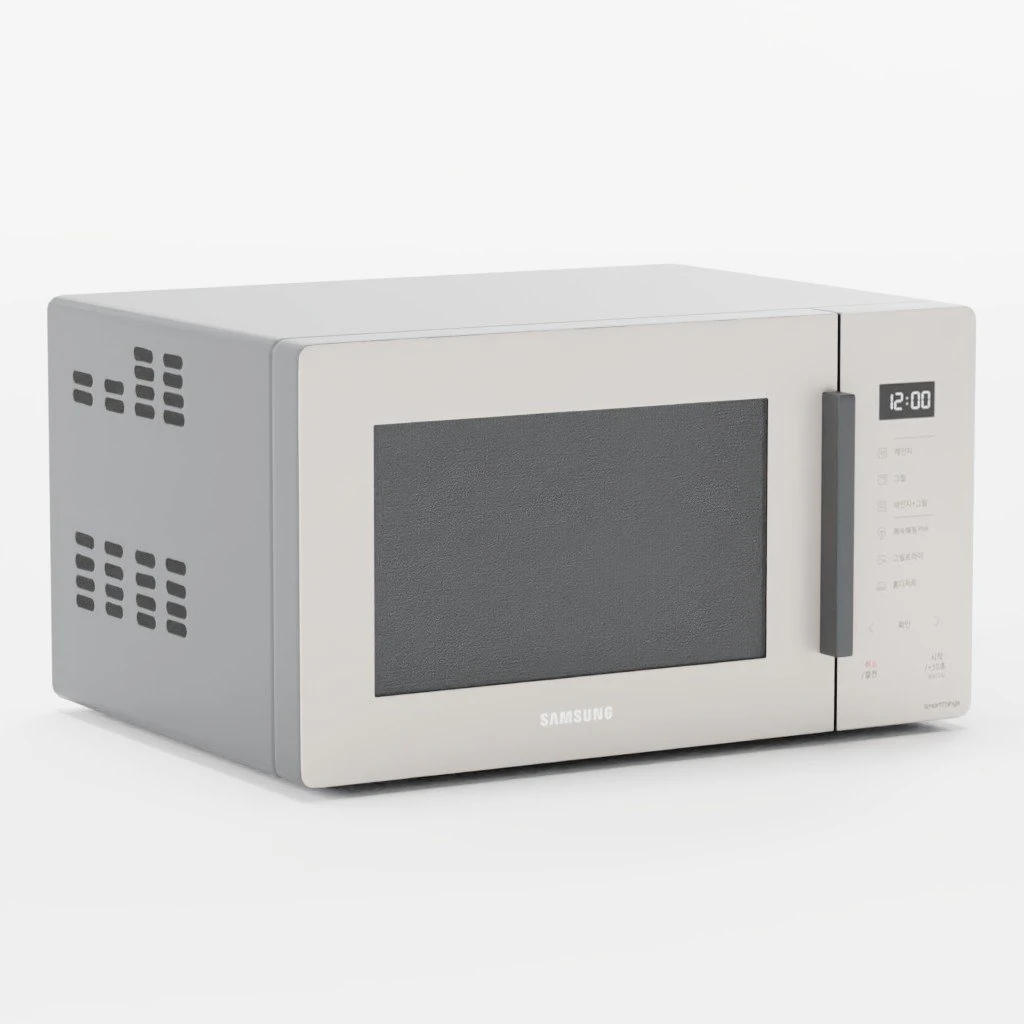 BESPOKE Microwave Oven 3D Model .c4d .max .obj .3ds .fbx .stl .blend