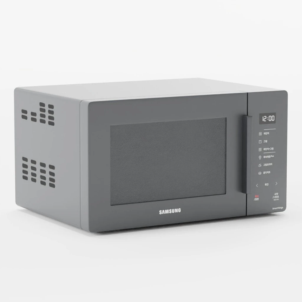 BESPOKE Microwave Oven 3D Model .c4d .max .obj .3ds .fbx .stl .blend 