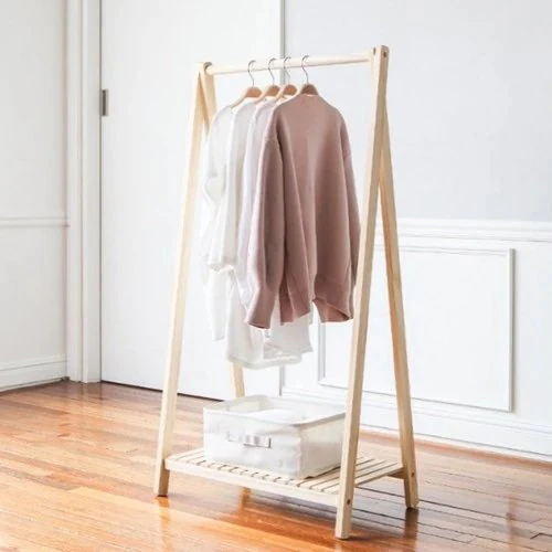 Solid wood storage shelf type 1-A 3D Model .c4d .max .obj .3ds .fbx .stl .blend 