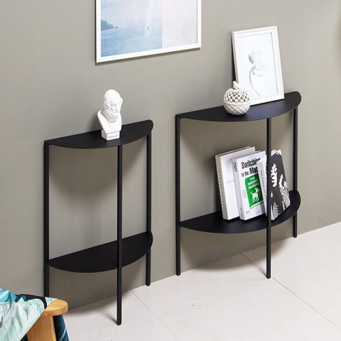 Plus Half Moon Shelf Black Model 3D .c4d .max .obj .3ds .fbx .stl .blend 