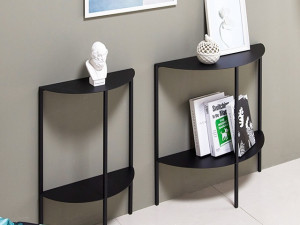 Plus Half Moon Shelf Black 3D Model