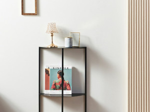 Plus Half Moon Shelf Black Model 3D