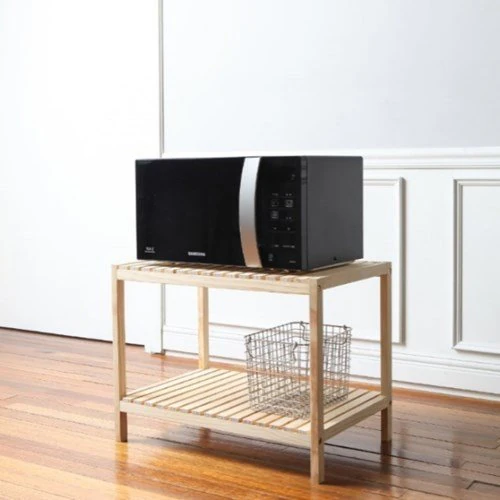 Solid wood kitchen shelf 3D Model .c4d .max .obj .3ds .fbx .stl .blend