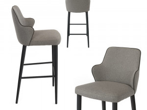 CH1133 Peelwell Swansea Fabric Home Bar Chair DVX 3D Model