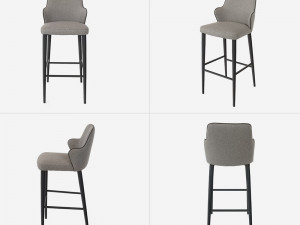 CH1133 Peelwell Swansea Fabric Home Bar Chair DVX Modello 3D