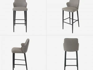 CH1133 Sedia da bar per la casa in tessuto Peelwell Swansea DVX Modello 3D