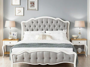 Letto matrimoniale Versien in legno massello di mogano Modello 3D