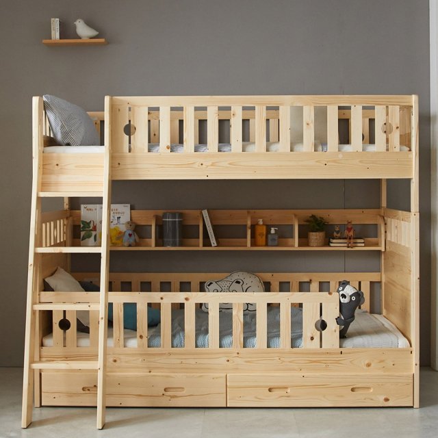 Ed Finland Solid Wood Separation General Bunk Bed Modèle 3D .c4d .max .obj .3ds .fbx .stl .blend 