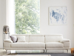 Aquatex Suede 4 Seater Fabric Sofa Model 3D
