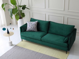 Roxy Waterproof Velvet Fabric 3 Seater Sofa 3D Model