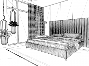 Bedroom - Interior Scene - Architectural Visualization 3D Model
