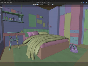 Bedroom - Interior Scene - Architectural Visualization 3D Модель