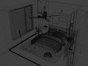 Bedroom - Interior Scene - Architectural Visualization 3D Model