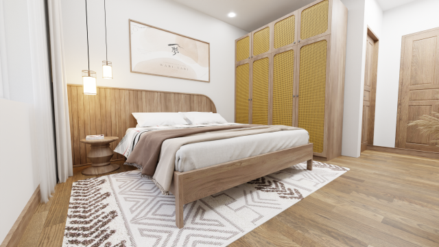 Bedroom - Interior Scene - Architectural Visualization Modèle 3D .c4d .max .obj .3ds .fbx .stl .blend 