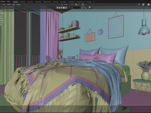 Bedroom - Interior Scene - Architectural Visualization 3D Model