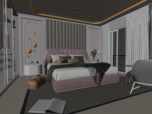 Bedroom - Interior Scene - Architectural Visualization 3D Модель