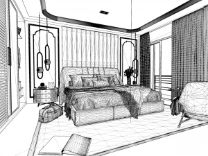Bedroom - Interior Scene - Architectural Visualization 3D Model