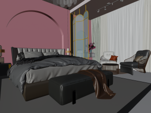 Bedroom - Interior Scene - Architectural Visualization 3D Модель