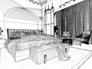 Bedroom - Interior Scene - Architectural Visualization 3D Модель