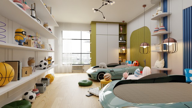 Bedroom - Interior Scene - Architectural Visualization 3D Model .c4d .max .obj .3ds .fbx .stl .blend 