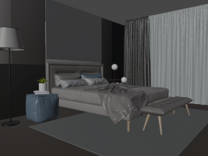 Bedroom - Interior Scene - Architectural Visualization 3D-Modell