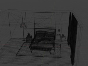 Bedroom - Interior Scene - Architectural Visualization 3D-Modell