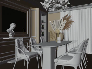 Dining room - Interior Scene - Architectural Visualization 3D Model